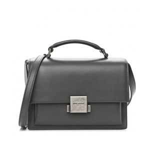 SAINT LAURENT Smooth Calfskin Suede Medium Bellechasse Grey